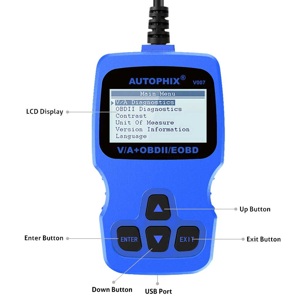 Autophix V007 автомобильный диагностический сканер для AUDI/SEAT/VAG все системы OBDII EOBD система двигателя V007 Авто сканер Инструменты