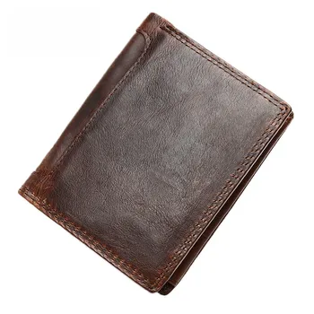 

The New Crazy horse skin men's wallet Retro Leather short section Wallet / wallet and more Card position wholesale Dropship
