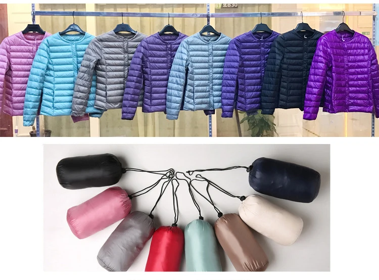 NewBang Brand dół płaszcz żeński ultra lekki dół kurtki kobiety cienkie Slim wiatrówka bez kołnierza płaszcz lekki ciepły Parkas -