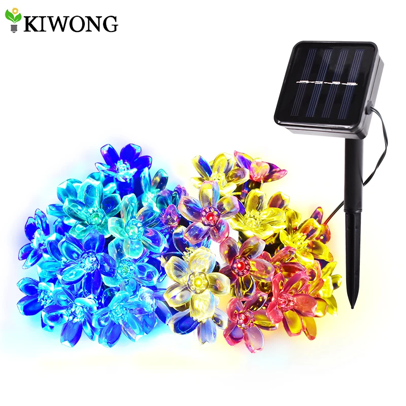 

Solar Flower Fairy String Lights Waterproof 21ft 50 LED Multi-color Gardens Lawn Christmas Trees Halloween Lights Decoration