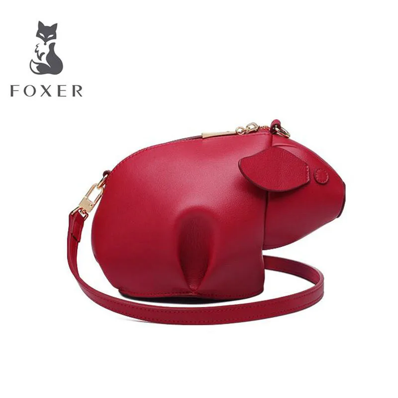 

FOXER piglet bag Messenger bag female 2019 new wave wild fashion leather niche design shoulder mini bag