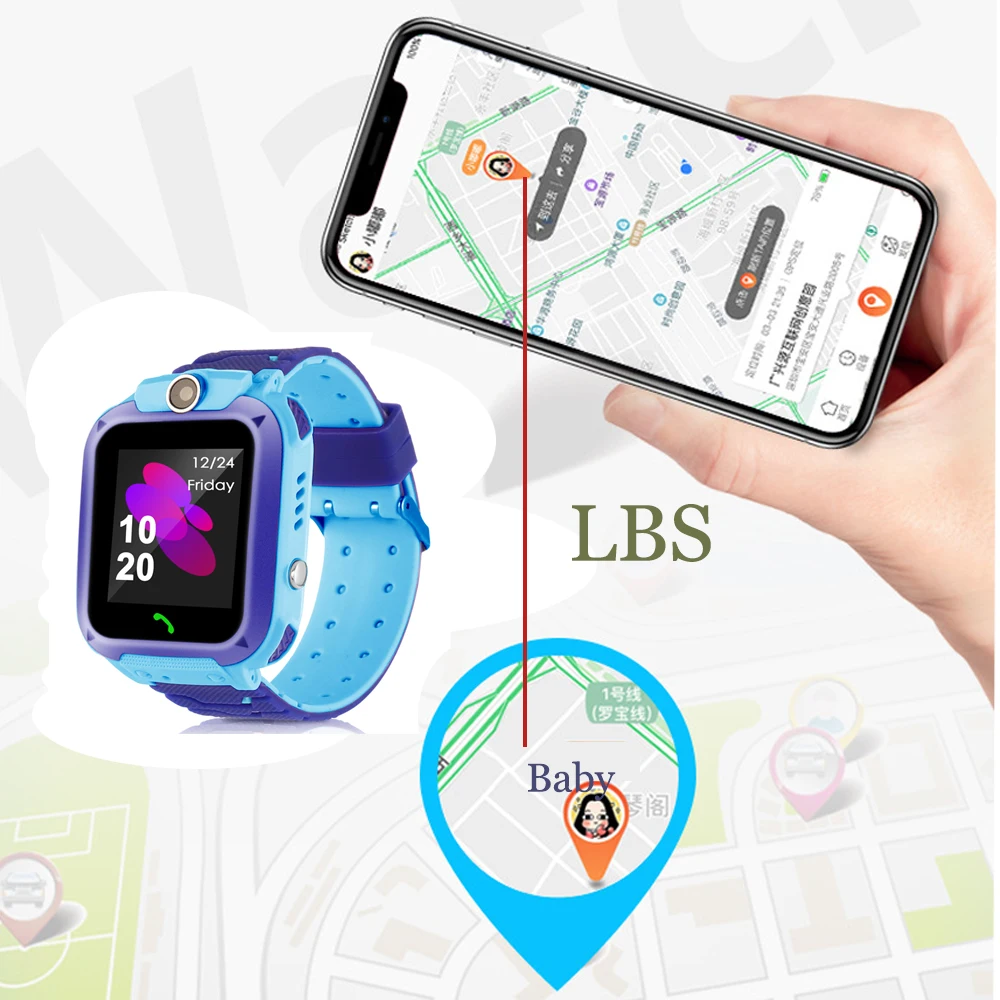 High Quality Newest Waterproof Tracker Smart Kids Child Watch Anti-lost SOS Call Smart Watch For iOS Android 15