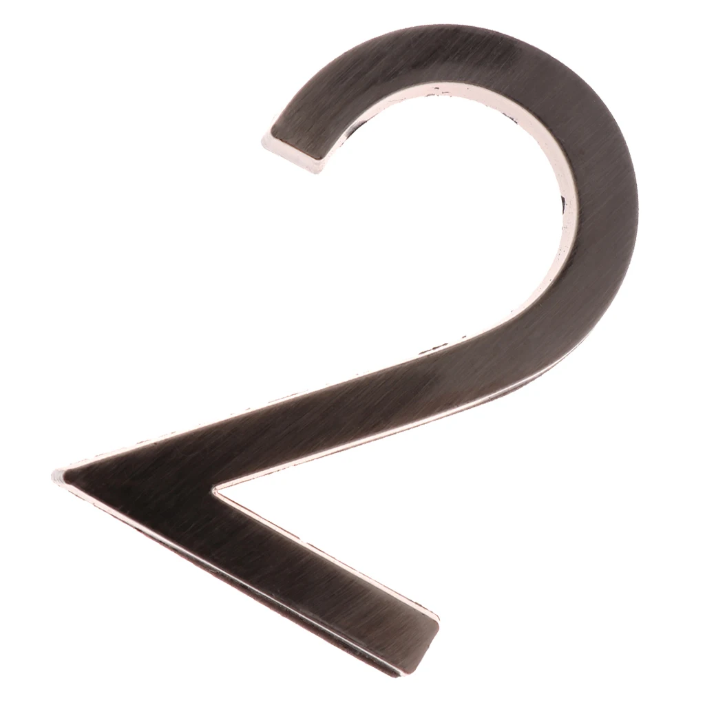 Surface Mounted Door Number Chrome Finish Digits Letter for Shop Bar House Apartment Flat Shop Hotel Display Names Numbers	
