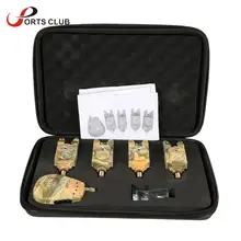 Lixada 4 сигнализатор клева для рыбалки+ 1 приемник для удочки сигнализация для рыбалки с чехлом беспроводной набор для индикации поклевки