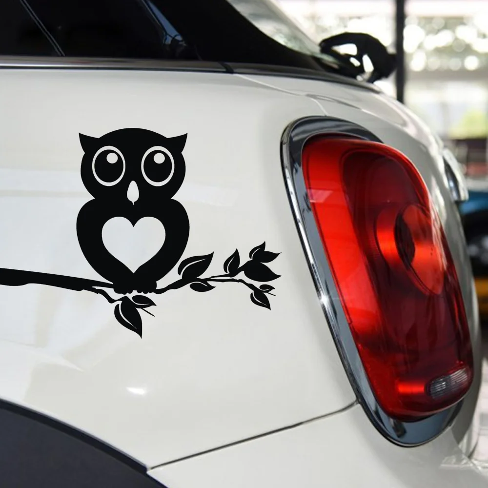 1PC 15*11cm Birds Owl Animals window Stickers Reflective Vinyl Styling