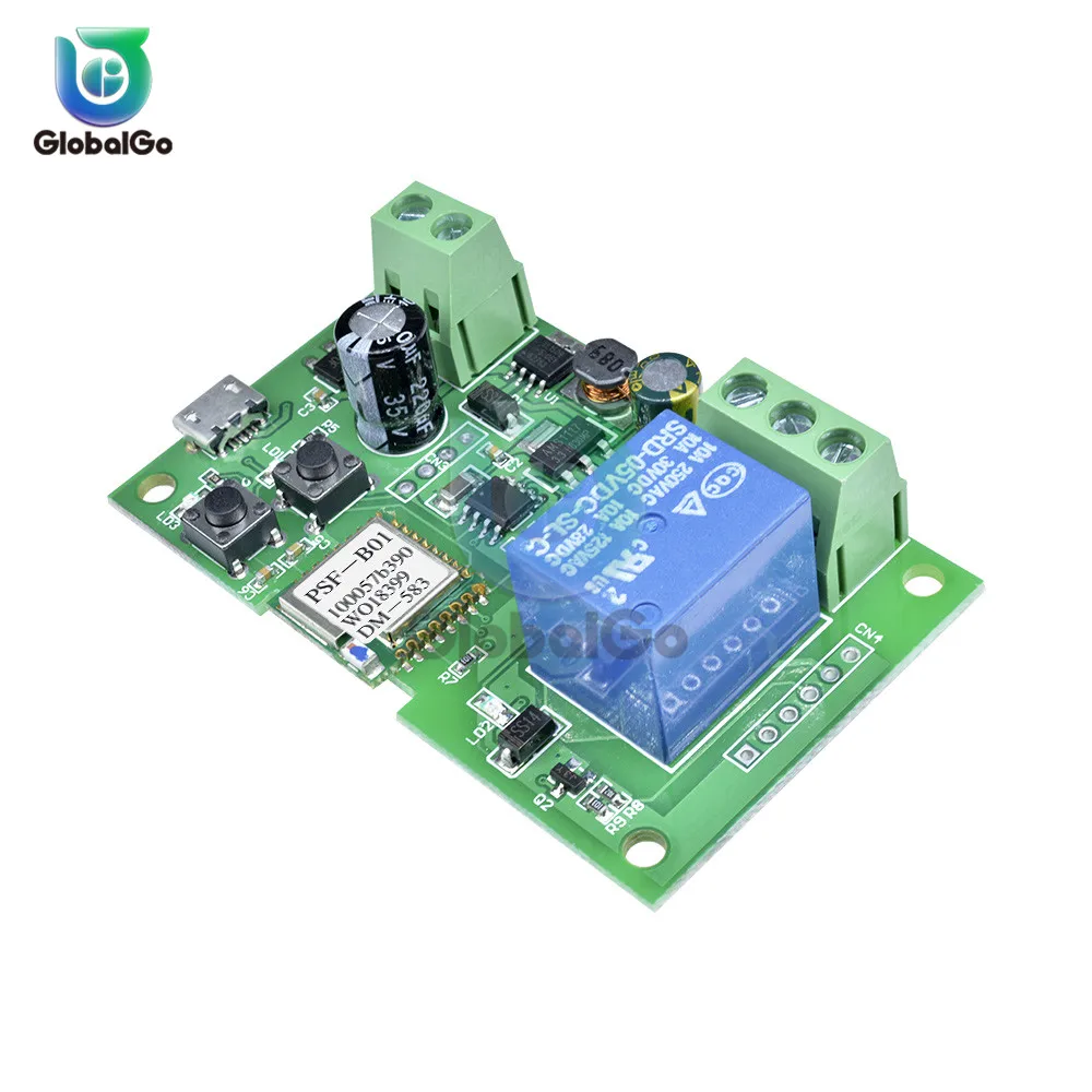 Самоблокирующийся Интеллектуальный релейный модуль Wi-Fi DC5V-32V беспроводной wifi модуль вещи умный дом дистанционное управление переключатель