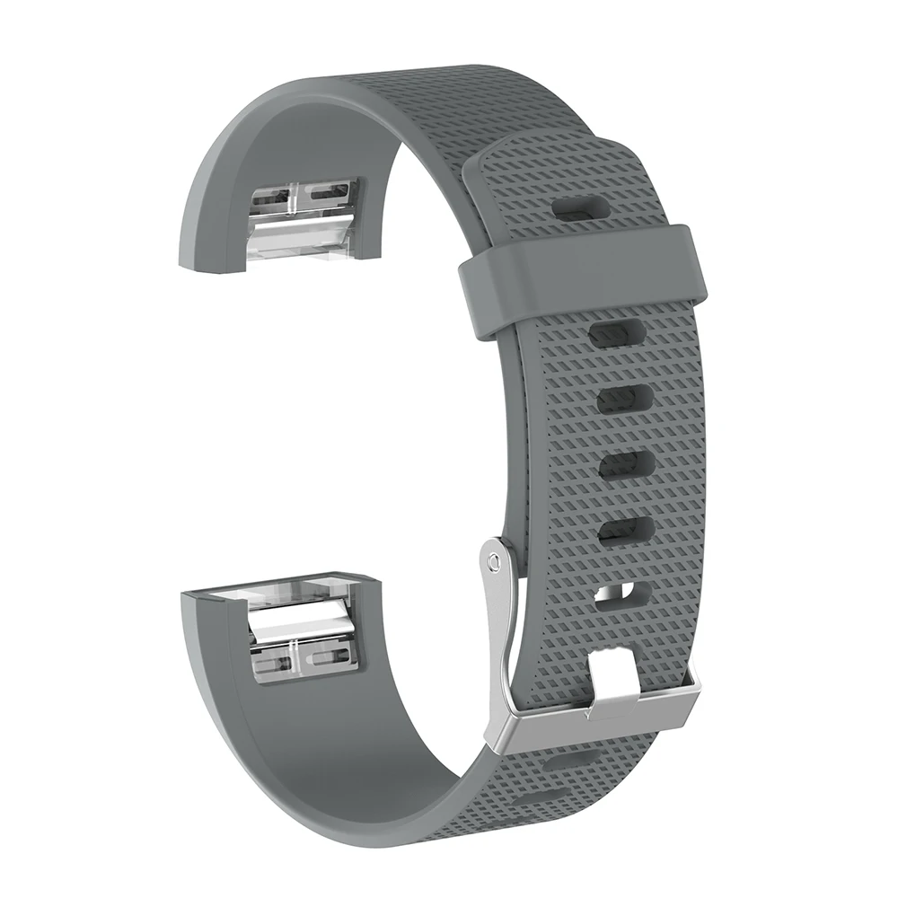 Силиконовый браслет для браслета Fitbit Charge 2 замена Смарт часы Браслет для Fitbit Charge2 ремешок для спортивных часов аксессуар - Цвет: grey