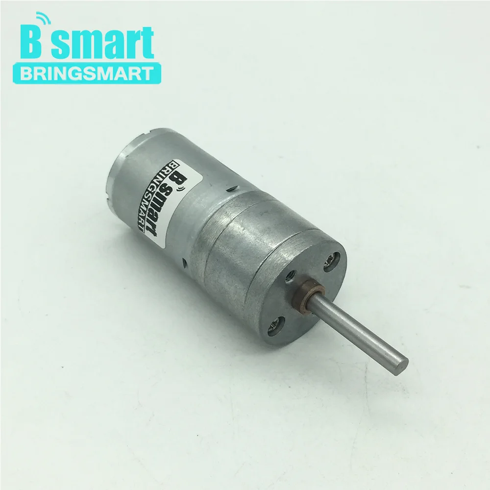 

Bringsmart DC Gear Motor 12-24V Shaft Length 25mm D Shape Long Shaft Motor Mini Extended Shaft Reducer Electric Motor Metal Gear