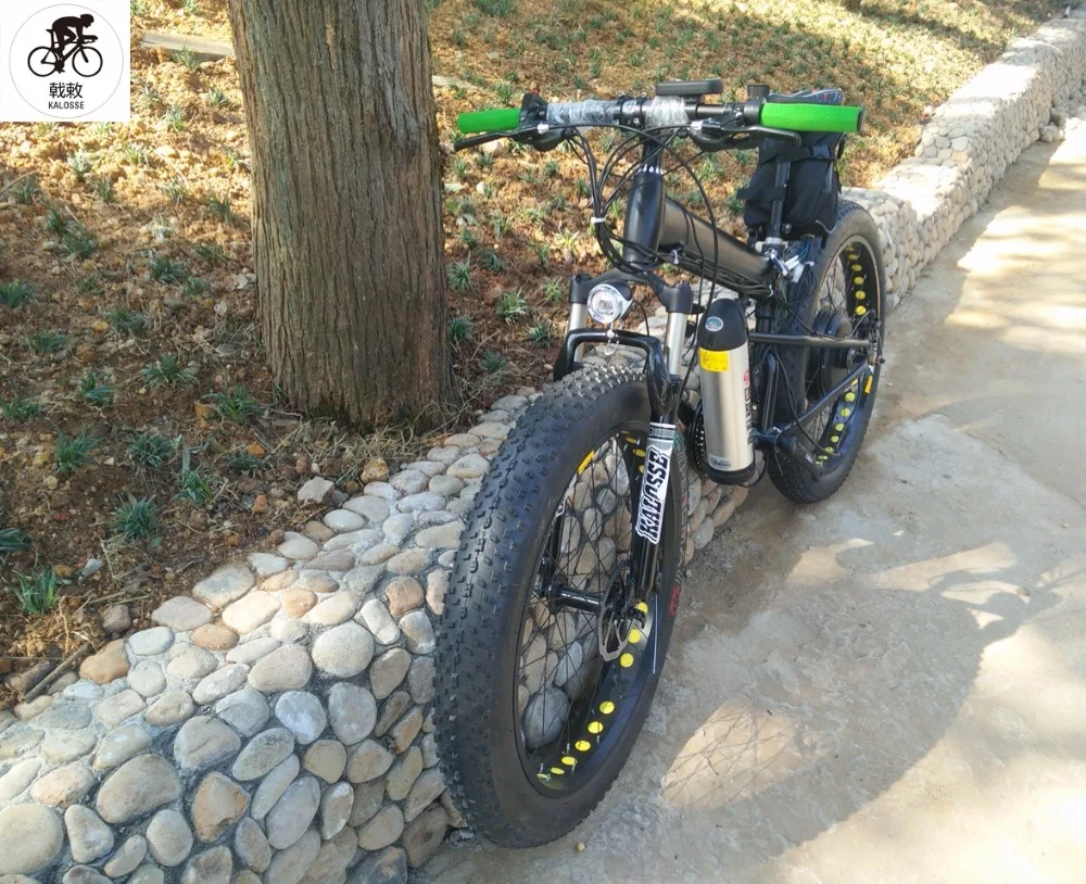 

Kalosse 24 speed M310 electrical snow bike Folding frame 48V 15AH 1000W 26*4.0 tires electric fat bike