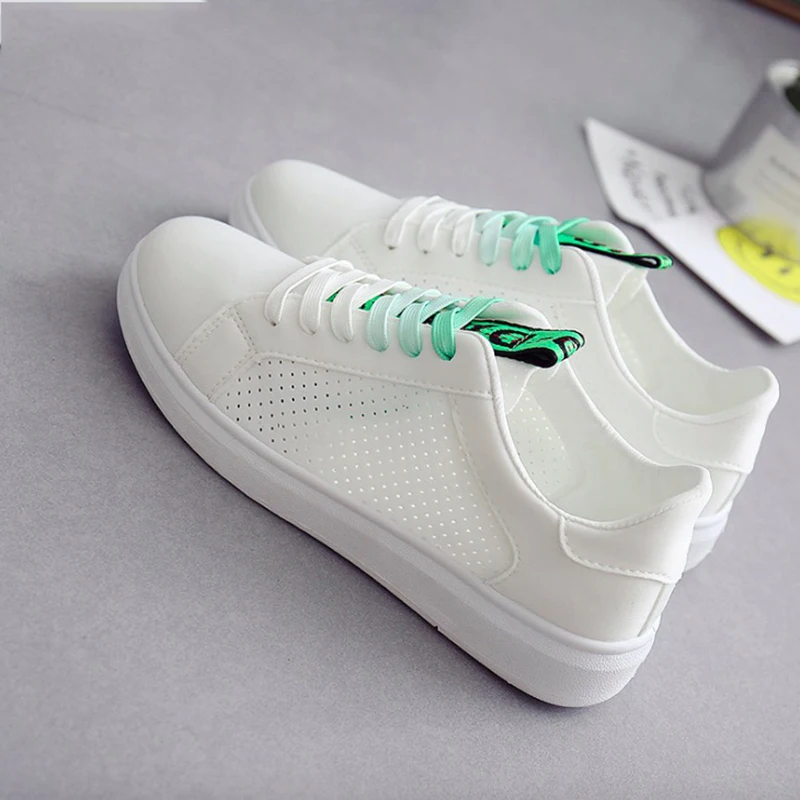

Women Sneakers 2018 Spring Summer Lycra Women Shoes Lace-Up Fashion Lace-Up Breathable Women Casual Shoes