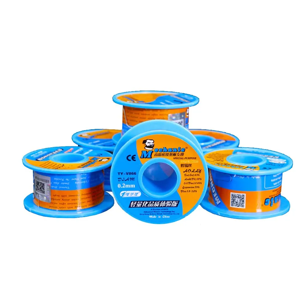 

MECHANIC PCB Board Tin Lead Rosin Core Solder Wire 0.2mm 0.3mm 0.4mm 0.5mm 0.6mm 40g For Phone Circuit Board Welding Line Reel