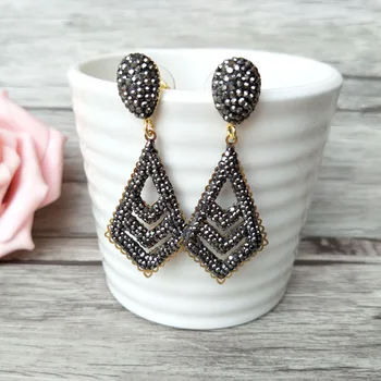 

5 Pairs Fashion hollow out earrings Paved Rhinestone Crystal Charm Dangle earrings Jewelry for women ER527