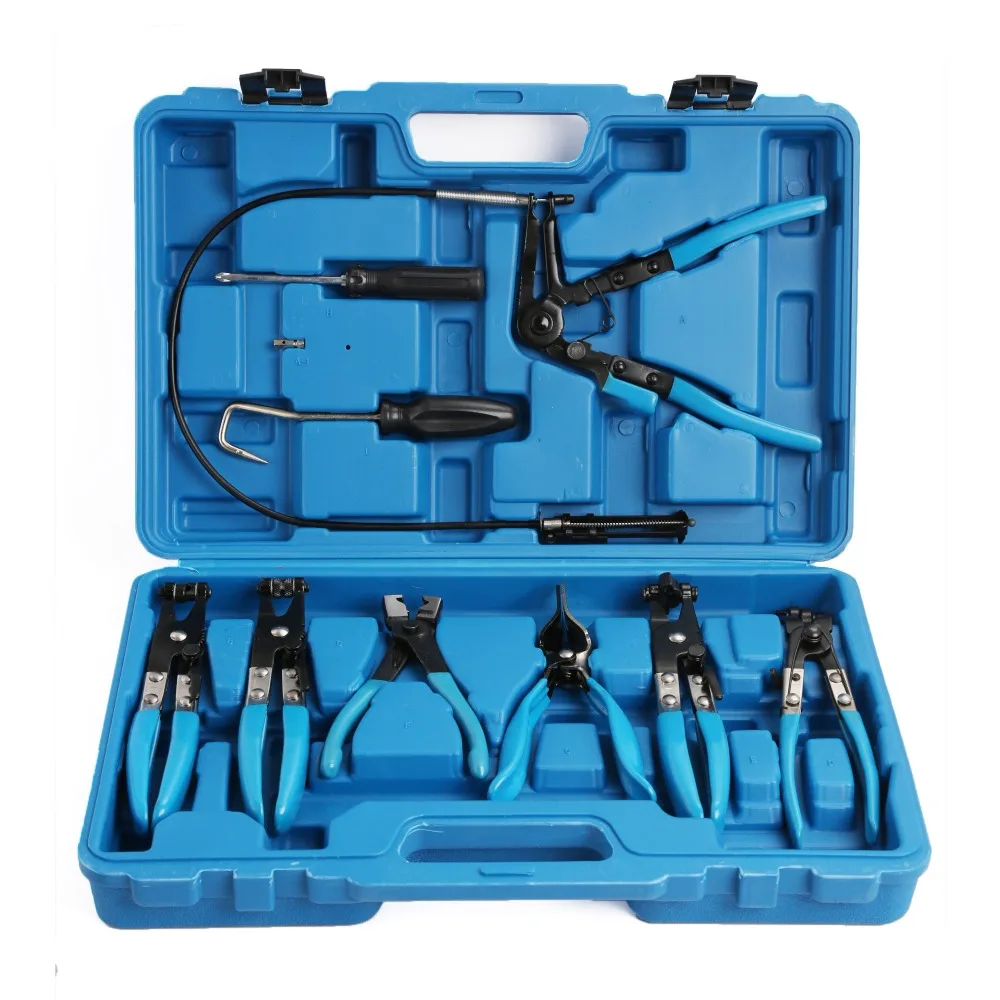 

WINMAX 9PCS Automotive Tool Hose Clamp Clip Plier Set Swivel Jaw Flat Angled Band WT04A4013