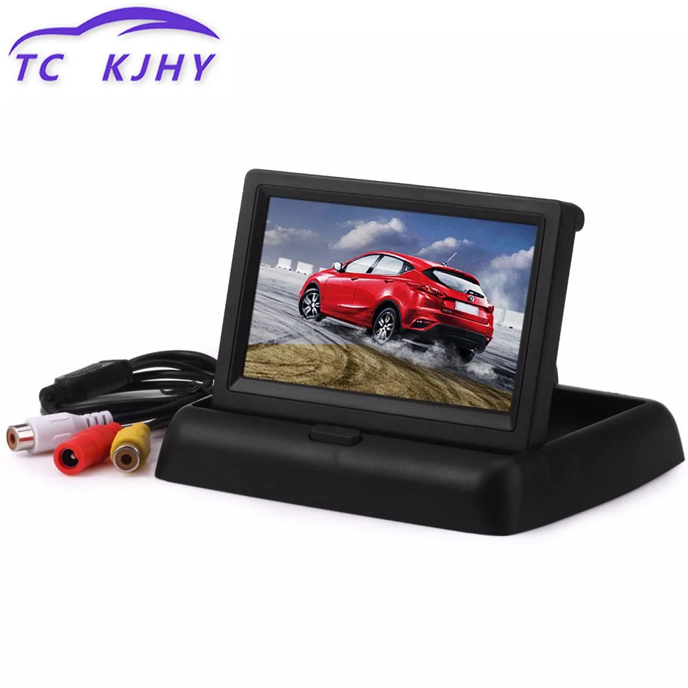 

4.3" HD LCD TFT Display Screen for Truck Vehicle Backup Rearview Camera Foldable Car Rear View Monitor Reversing Color