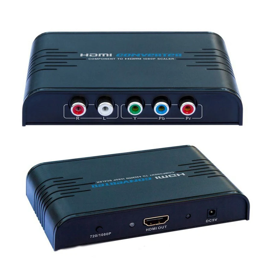 

2017 New Component Video(YPbPr) to HDMI converter box transforms HD component video YPbPr and Audio R/L to HDMI output 1080p