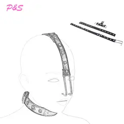 Кожаный металлический крючок для носа шеи воротник головной убор сексуальный связывющий бондаж SM косплей секс-игрушки для женщин Мужчины