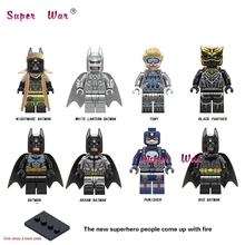 50 шт. строительные блоки Nightnare белый свет архан БВС Бэтмен Черная пантера Каратель Тони Старк Робин для детей Детские игрушки