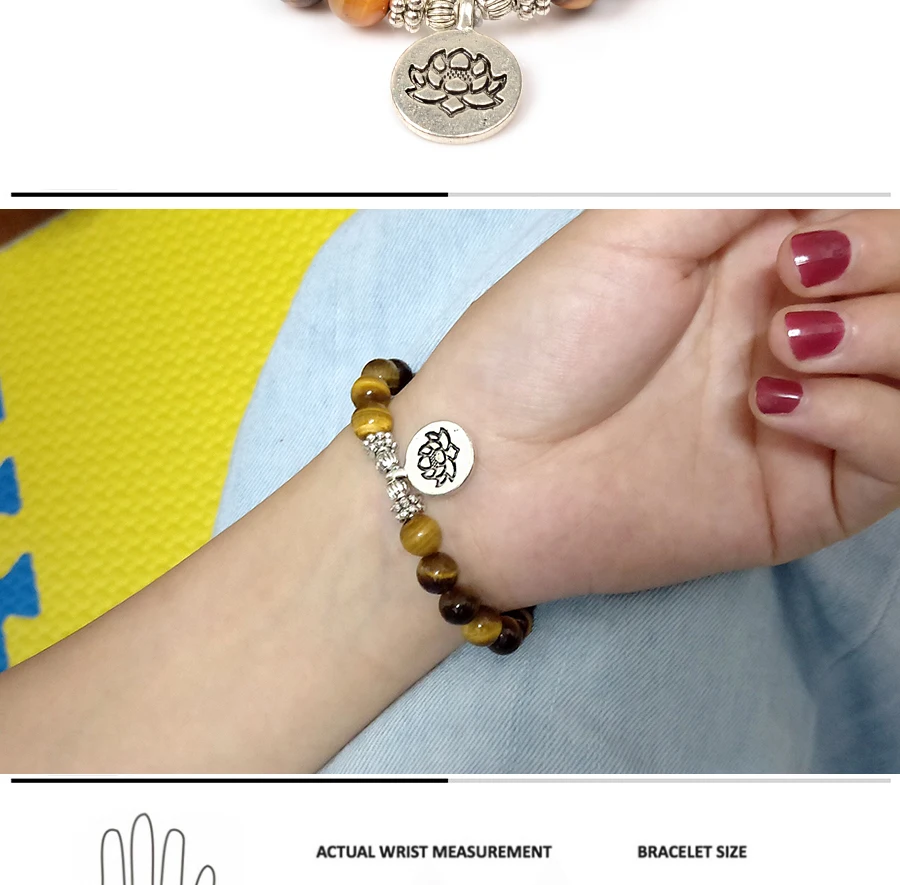 Top Quality Natural Beaded Bracelet Tigers' Eye Bracelet Ore Loose Stone For Unisex Charm Yoga Bracelet 2018 Handmade Labor Day (4)