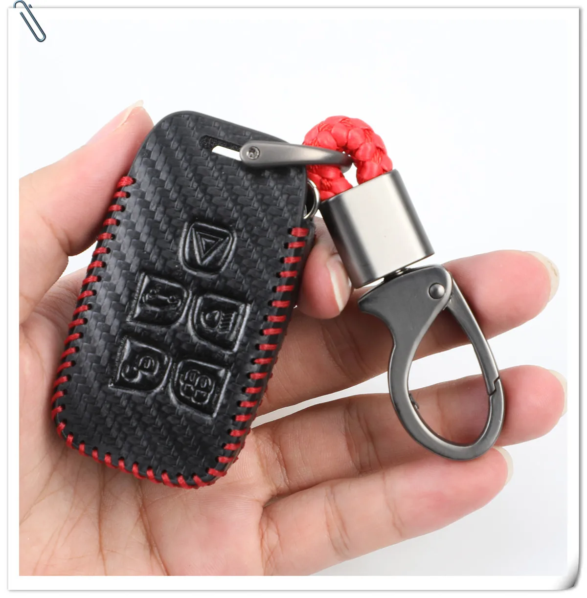 Cover chiave in carbonio per Jaguar XE XJ XJL XF C-X16 chitarra Land Rover A9 Range Rover Sport Evoque Freelander 2 Discovery custodia in pelle 8 Cover chiave in carbonio per Jaguar XE XJ XJL XF C-X16 chitarra Land Rover A9 Range Rover Sport Evoque Freelander 2 Discovery custodia in pelle -
