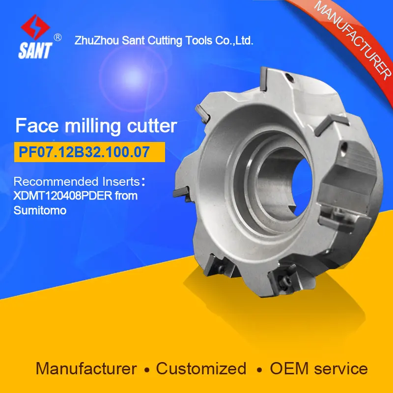 

Mached insert SOMT12T308PEER Indexable milling cutter milling tools facing cutter cutting PF06.12B32.100.07