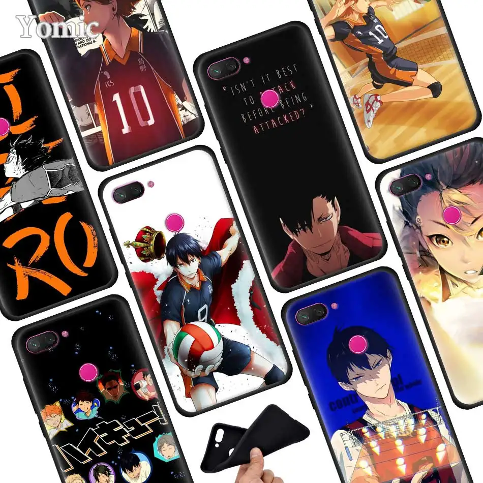 

Volleyball Haikyuu Black Silicone Phone Case for Xiaomi 6X 5X Mi 8 A1 A2 Lite Poco F1 Mi Play Redmi 6 7 Pro Cover