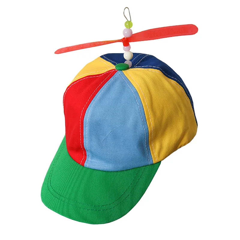 

2pcs Adult Copter Helicopter Propeller Hat Ball Cap Clown Costume Accessory