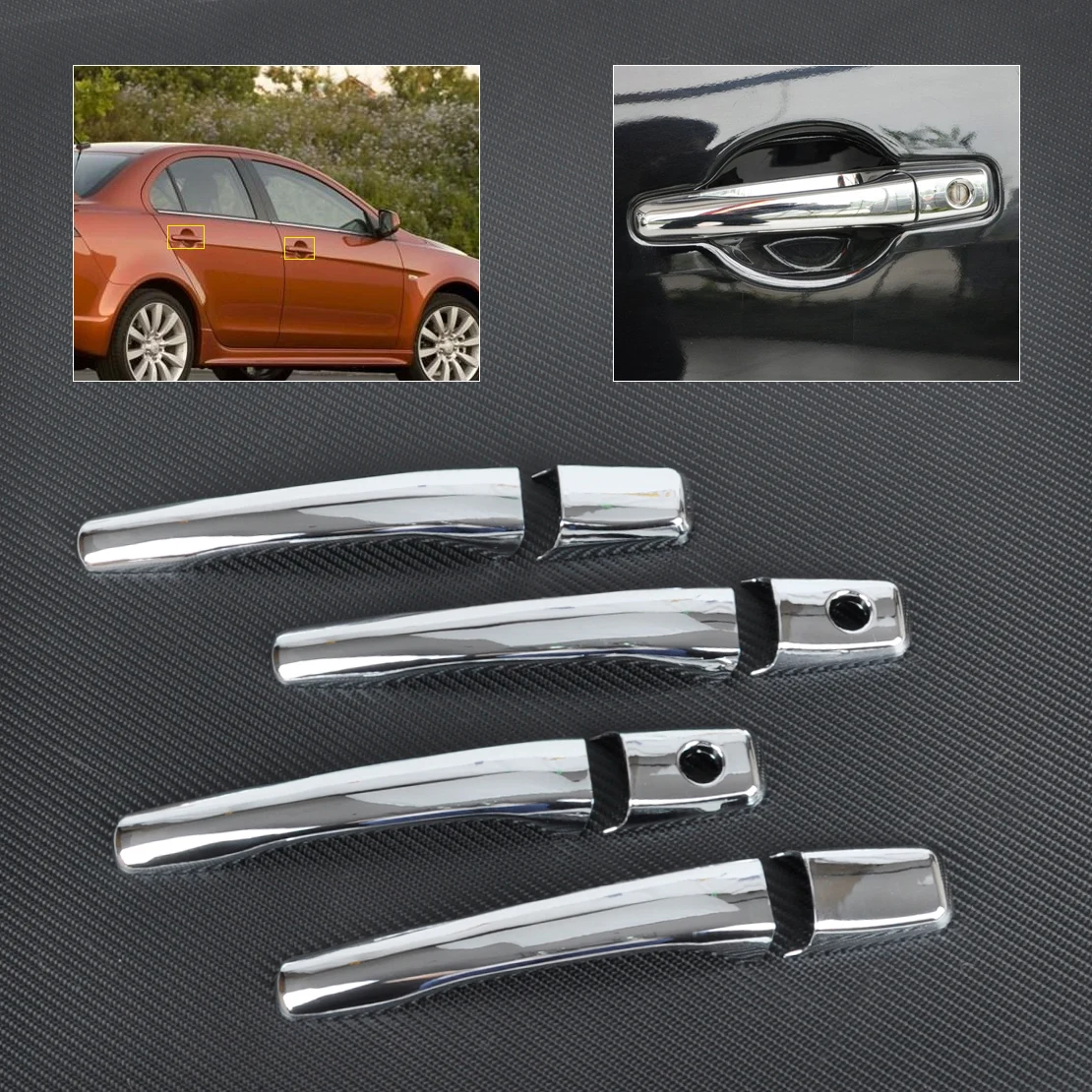 Beler новая хромированная дверная ручка крышка с умным ключом для Mitsubishi Lancer Mirage Evolution 7 8 9 Outlander Grandis Endeavor Galant