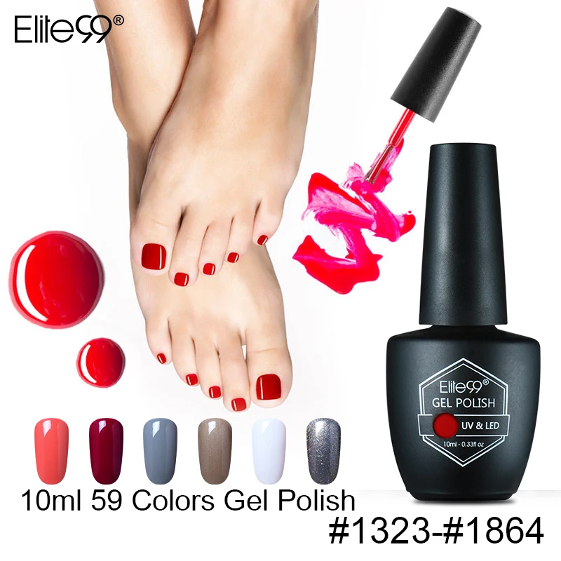 Elite99 10ml UV Gel Nail Polish Cured With UV LED Lamp Semi Permanent