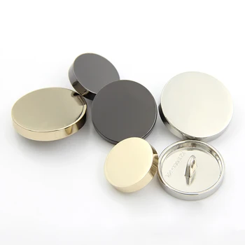 

10pcs/lot Mirror design overcoat button Metal Zinc Alloy shank button for Windbreaker and Jacket accessories 11.5-25mm(SS-714)