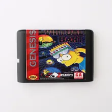 Virtual Bart 16 poco SEGA tarjeta de juego MD para Sega Mega Drive para Génesis