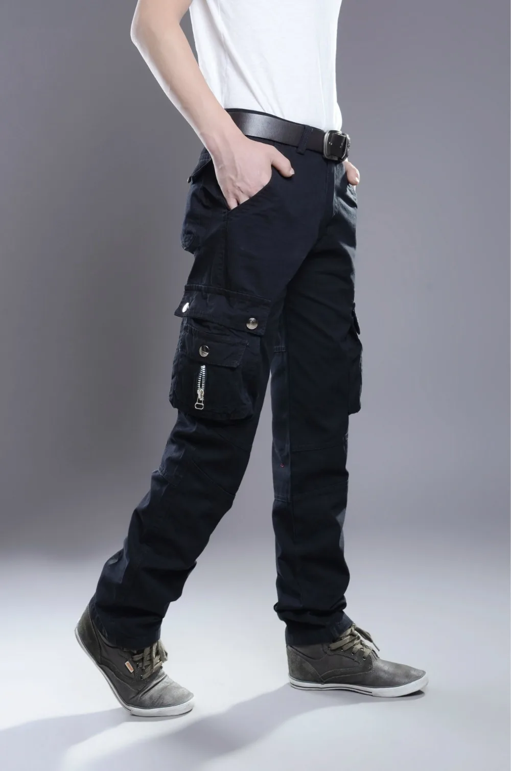 MIXCUBIC стиральная Военная униформа брюки для мужчин износостойкие Брюки Карго Для мужчин комбинезоны мульти-карман комбинезоны для мужчин Размер 28-38