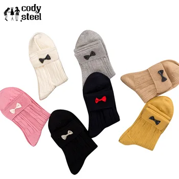 

Cody Steel Cute Bowknot Socks For Women Fashion Short Tube Women Warm Socks Casual Cotton Socks Female 3pairs/lot
