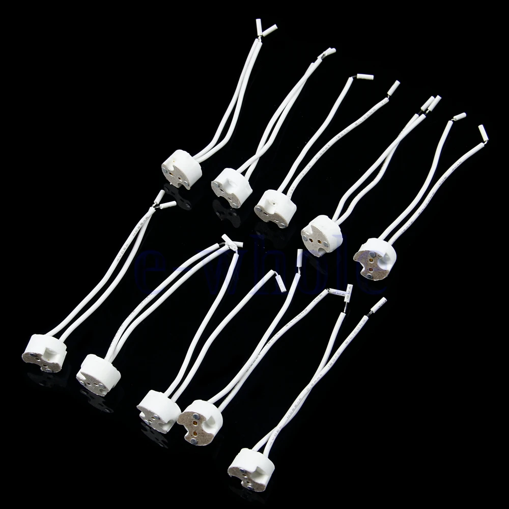 10X Durable MR16 GU5.3 Light Socket Base Wire Connector Extender Lamp