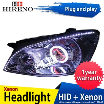 

Car custom Modified Xenon Headlamp for Chevrolet Sail 2007 Headlights Assembly Car styling Angel Lens HID 2pcs