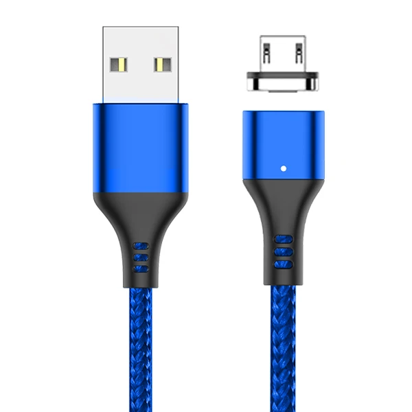 ACCEZZ Магнитный Usb кабель для зарядки и синхронизации данных микро USB кабели для зарядки Android телефон Redmi Note 4 samsung S7 S6 S5 LG huawei - Цвет: Blue