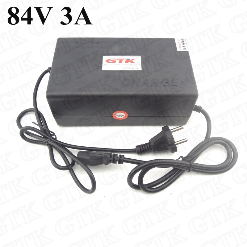 ГТК большой Зарядное устройство 84v 3A батарея 110v 220v Выход DC 84 в литий-ионный