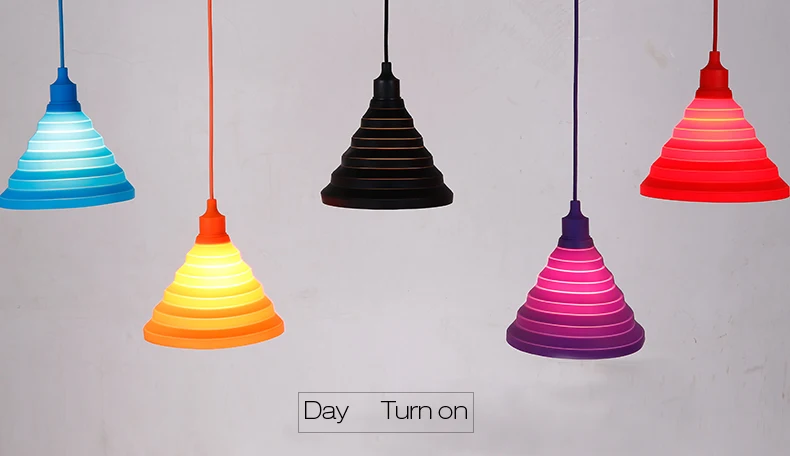 [YGFEEL] современные подвесные светильники Модные Простые Красочные Силиконовые лампы DIY дизайн сменный абажур 12 цветов E27 держатель