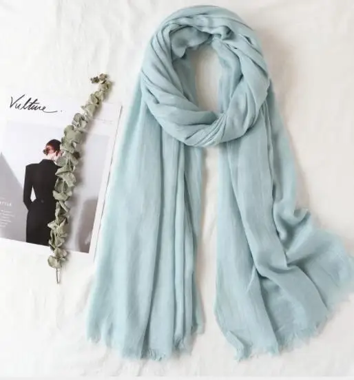 M22 10 шт. высокое качество простой хлопковый шарф хиджаб шаль леди шарф/шарфы обертывания шарфы-повязки 190*120 см 10 шт./лот