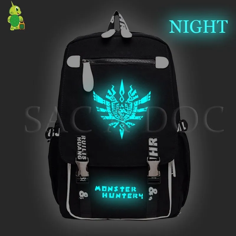 

Monster Hunter Luminous Backpack Laptop Backpack School Bags for Teenage Girls Boys Leisure Backpack Large Capacity Travel Bags