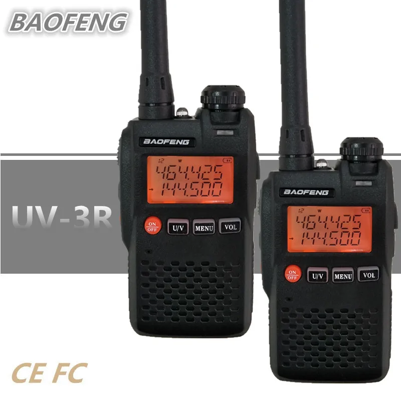 2 шт. BAOFENG UV-3R Мини Портативная рация Двухдиапазонная UHF VHF Любительская Ham CB радиостанция HF трансивер UV3R UV 3R Woki Toki Охота