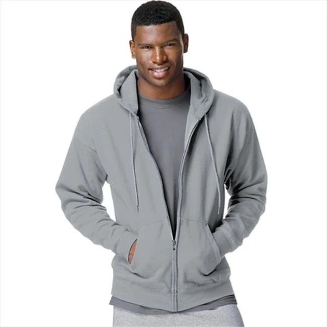 Hanes P180 Comfort Blend Ecosmart Full Zip Hoodie Size - Small - Light Steel