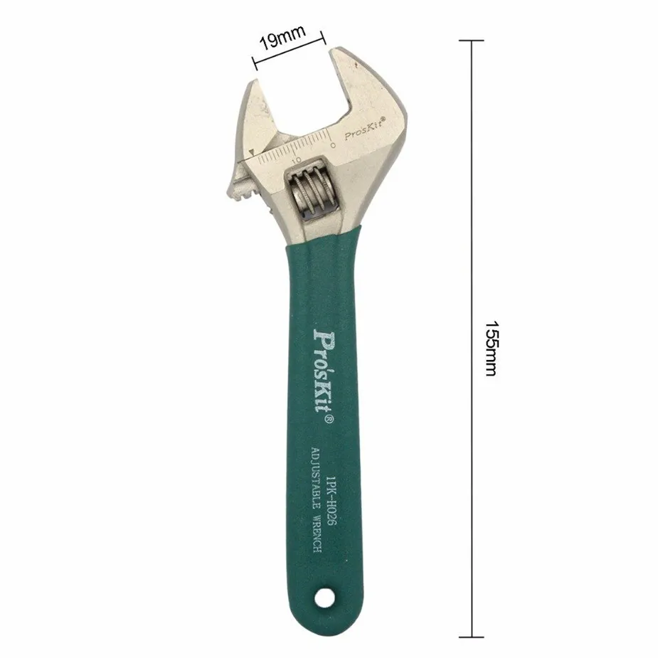 

Hot Pro'skit Adjustable Wrench Universal Spanner Anti-slip Precision Insulated titanium alloy Adjustable Wrench
