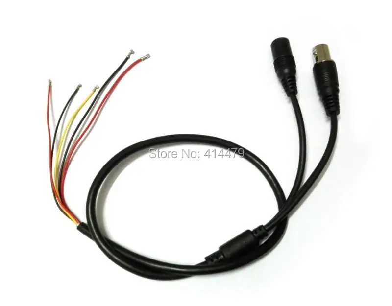 

50CM Power Video Cable Power Lead for CCTV Security Camera BNC & DC Connector to Stripped Wire for PCB Board with Terminals