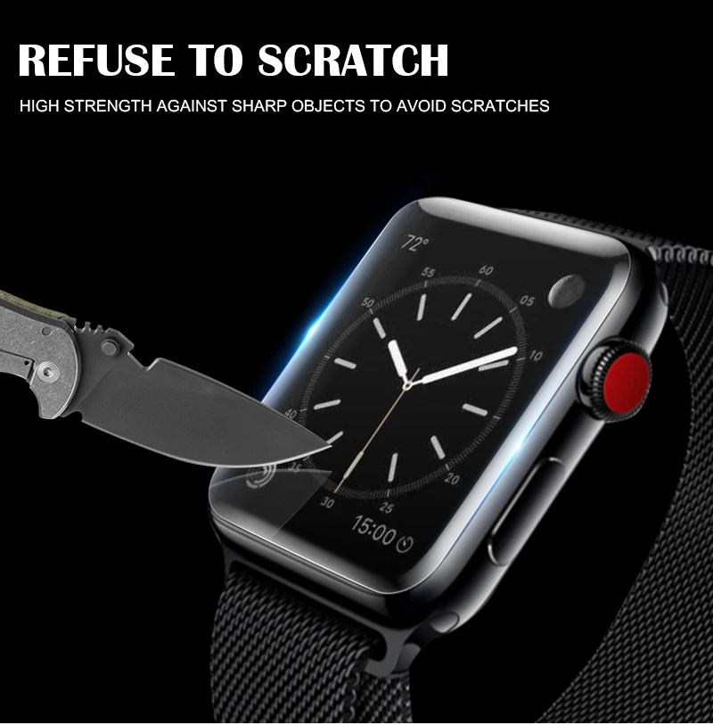 Серый силиконовый браслет 40 мм 44 мм для Iphone Watch 4+ Защитная пленка для экрана для Iwatch Series 3 Watch Band 38 42