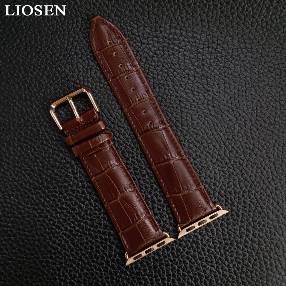Ремешок для часов LIOSEN из натуральной кожи Apple Watch 1 2 3 38 42 мм|apple watch 38mm|genuine leather