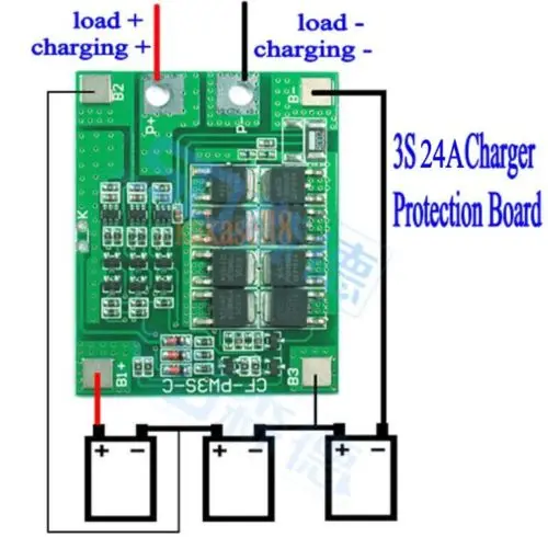 3S 24A литий-ионный аккумулятор 3,7 V 18650 зарядное устройство Защитная плата