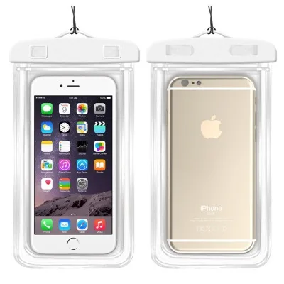 Универсальные Сумки для дайвинга со светящейся водонепроницаемой сумкой чехол для телефона для iphone 6 6s 7 подходит для всех моделей 3,5-6 дюймов - Цвет: White