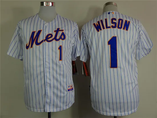 New York Mets 1# Mookie Wilson Jersey/shirt Throwback Green Blue