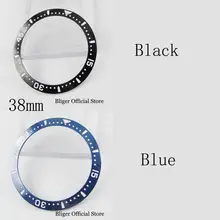 2 цвета черный/синий 38 мм церемониальный БЕЗЕЛЬ для наручных часов кольцевая вставка подходит для 40 мм автоматические мужские часы