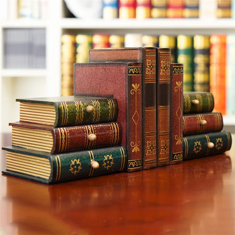 10 шт. в европейском стиле Старинная книга книжный шкаф для кабинета имитация